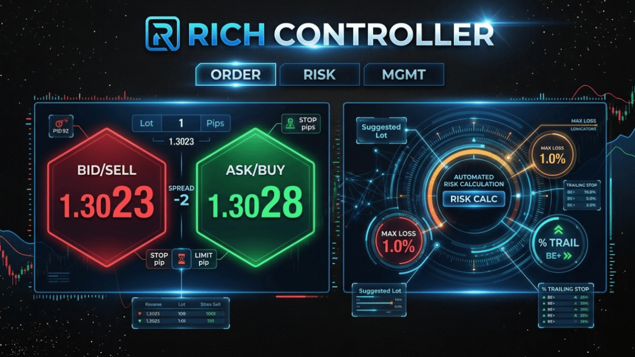 【MT4】リッチFXポジションコントローラー（Rich FX Position Controller）の主な機能と特徴