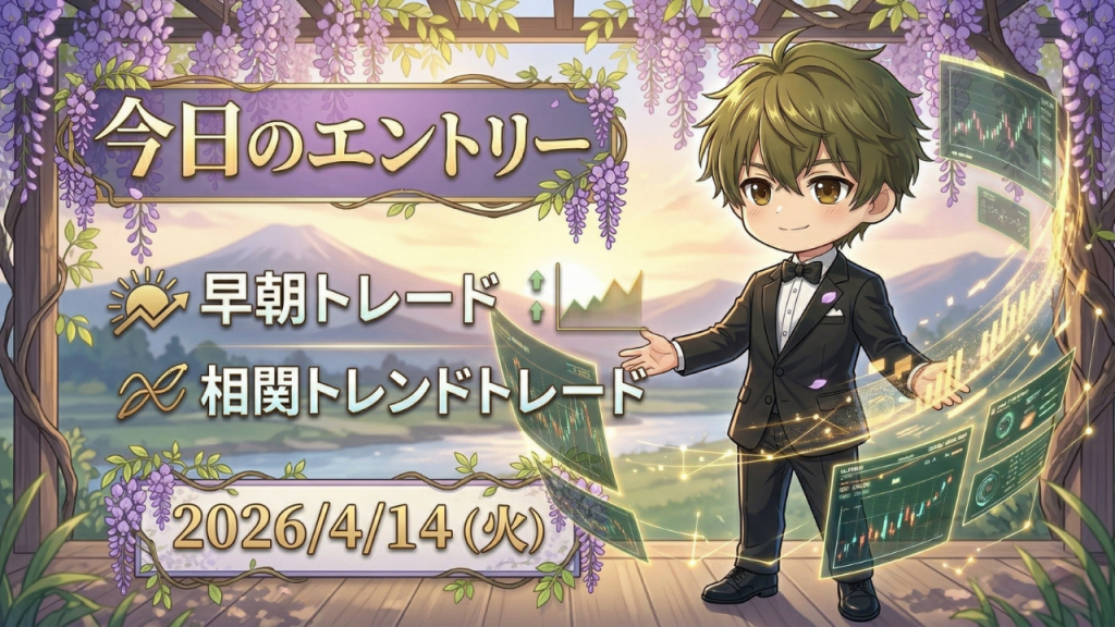FX今日のエントリー 2026年4月14日 早朝トレード 相関トレンド戦略 ドル円 ユーロ円 ポンド円