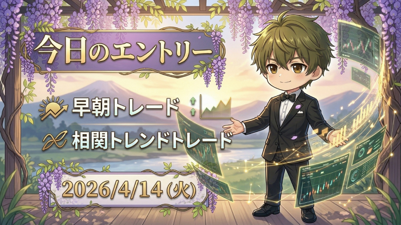 FX今日のエントリー 2026年4月14日 早朝トレード 相関トレンド戦略 ドル円 ユーロ円 ポンド円