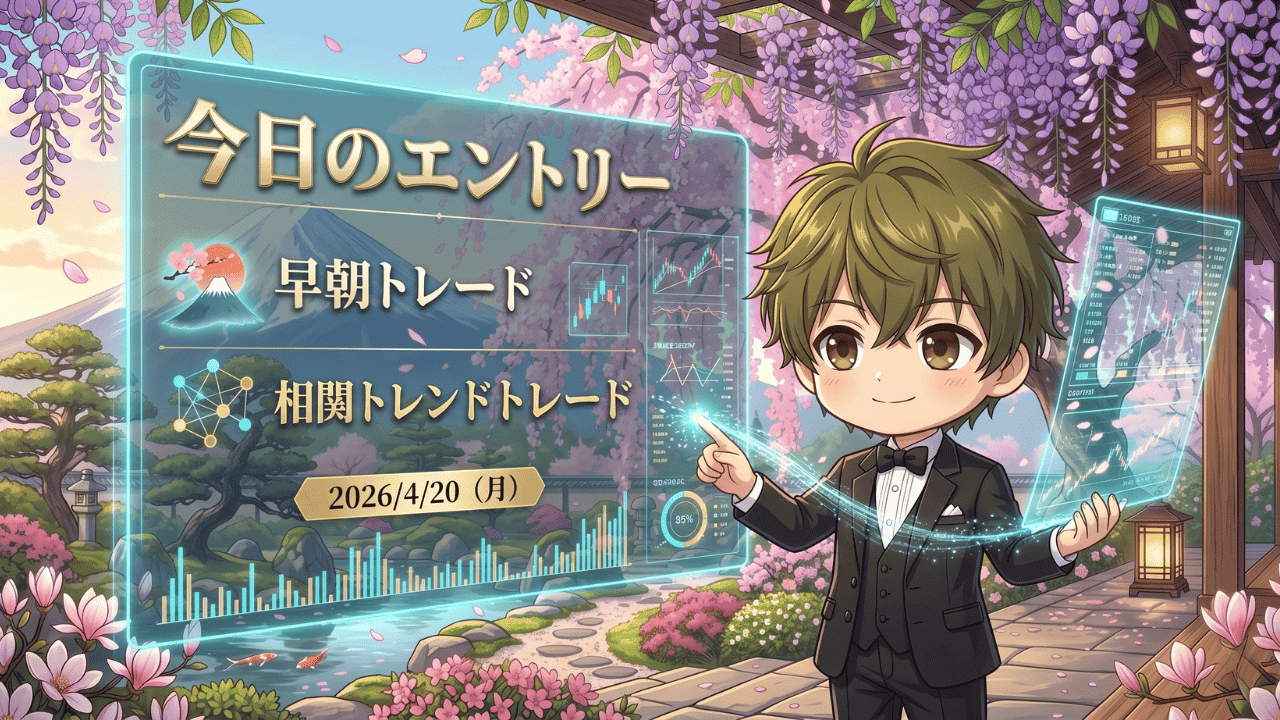 FX今日のエントリー 2026年4月20日 早朝トレード 相関トレンド戦略 ドル円 ユーロ円 ポンド円