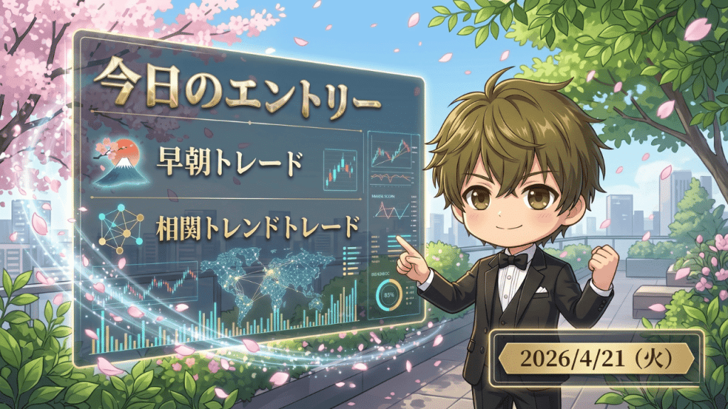 FX今日のエントリー 2026年4月21日 早朝トレード 相関トレンド戦略 ドル円 ユーロ円 ポンド円
