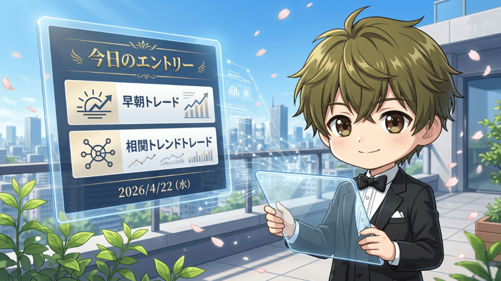FX今日のエントリー 2026年4月22日 早朝トレード 相関トレンド戦略 ドル円 ユーロ円 ポンド円