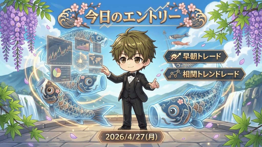 FX今日のエントリー 2026年4月27日 早朝トレード 相関トレンド戦略 ドル円 ユーロ円 ポンド円