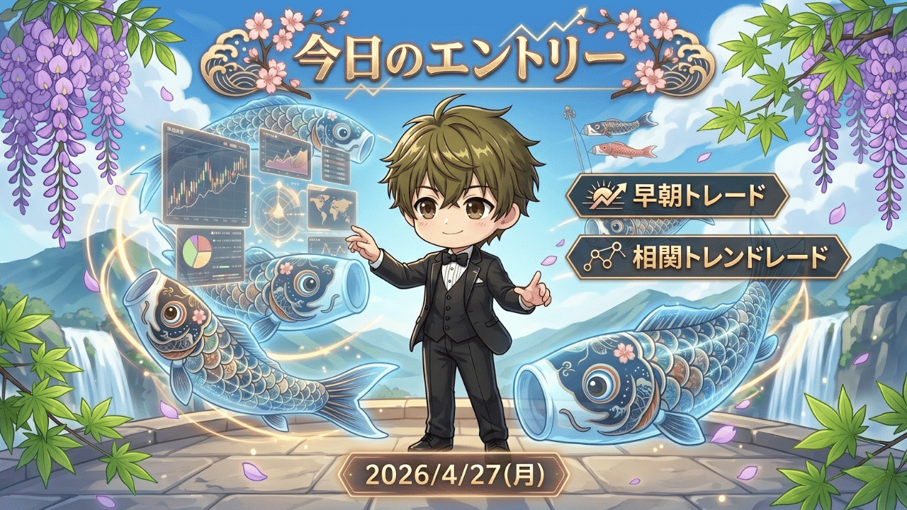 FX今日のエントリー 2026年4月27日 早朝トレード 相関トレンド戦略 ドル円 ユーロ円 ポンド円