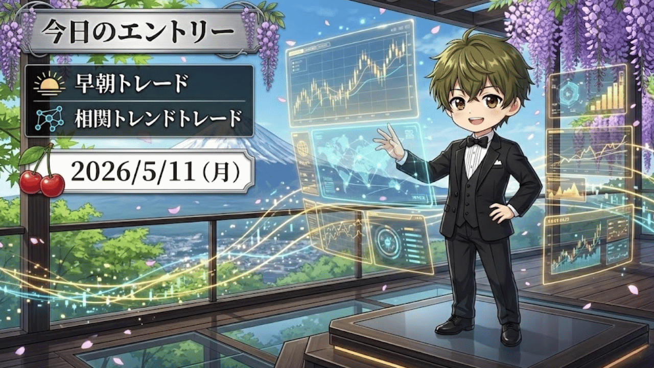 FX今日のエントリー 2026年5月11日 早朝トレード 相関トレンド ドル円 ユーロ円 ポンド円